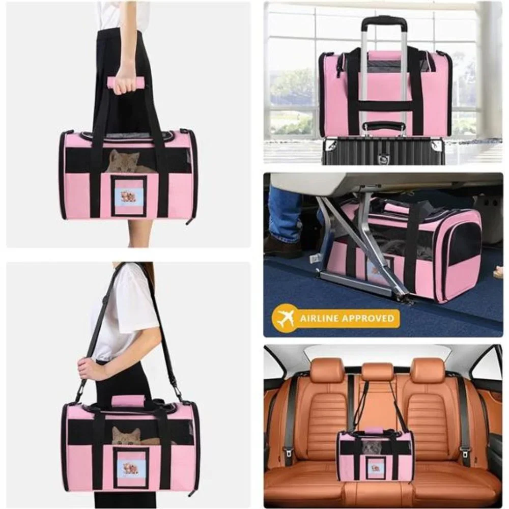 Cat Carrier, Dog Pet Carrier Airline Approved for Cat,Small Dogs,Kitten,Carriers